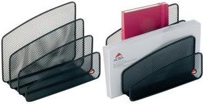 Image du produit Alba Porte-lettres Mesh, en fil métallique, noir 3 compartiments à lettres, dimensions : (l)180 x (p)90