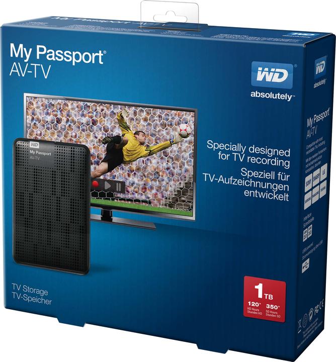 Actual product image WD My Passport AV TV (1 TB)