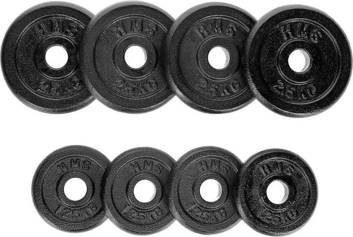 Produktbild HMS Hantelgewichte mit Kunststoffkoffer ST20 20kg, schwarz