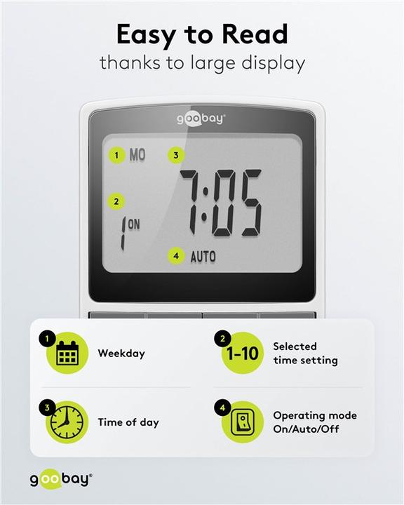 Produktbild Goobay Digitale Zeitschaltuhr