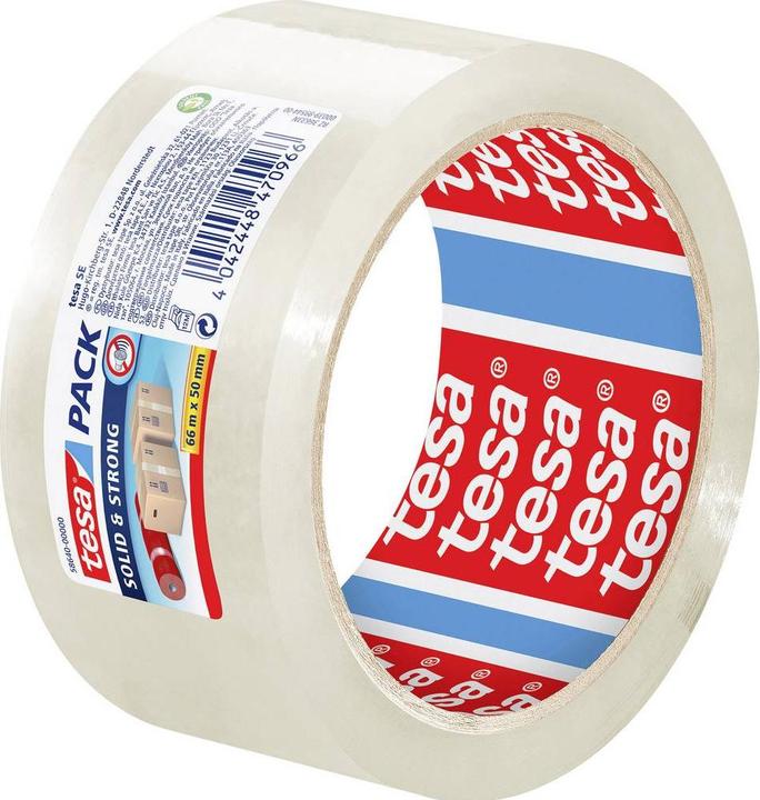 Actual product image tesa tesapack SOLID & STRONG packing tape, quiet unwinding (50 mm)