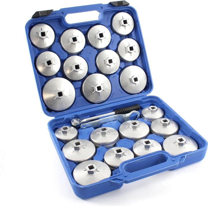 Immagine prodotto XPOtool Set di tappi per filtro olio 23 pezzi chiave per filtro olio 65-101mm cricchetto cambio olio