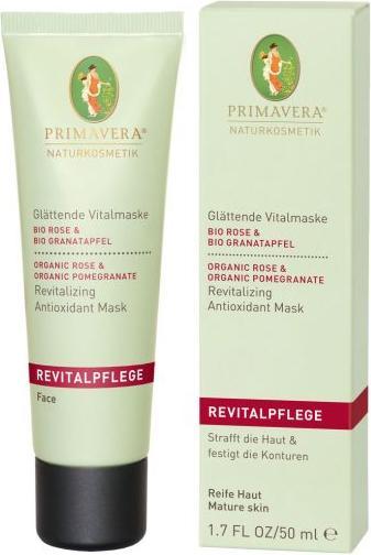 Immagine prodotto Primavera Rivitalizzante: Maschera biologica antiossidante - Rosa e melograno - Per pelli mature (50 ml)