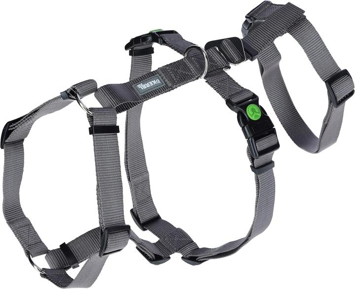 Immagine prodotto Kerbl Imbracatura antipanico Miami, grigia, 15 mm, 38-52 cm (S, Cane, Generale, Passeggiare)