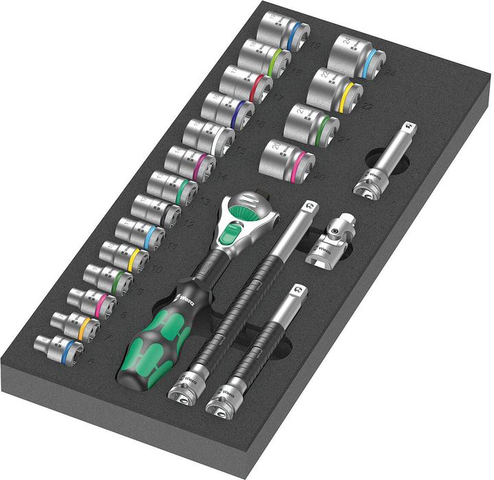 Wera 9721 Foam insert 8000 B Zyklop ratchet set 1