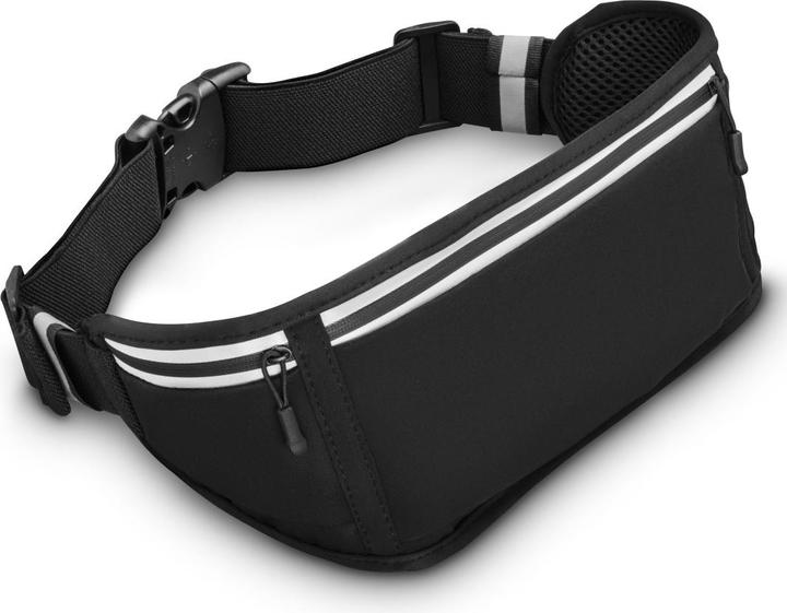 Actual product image Hama Bauchtasche für Handys, Laufgürtel zum Joggen, reflektierend, Schwarz