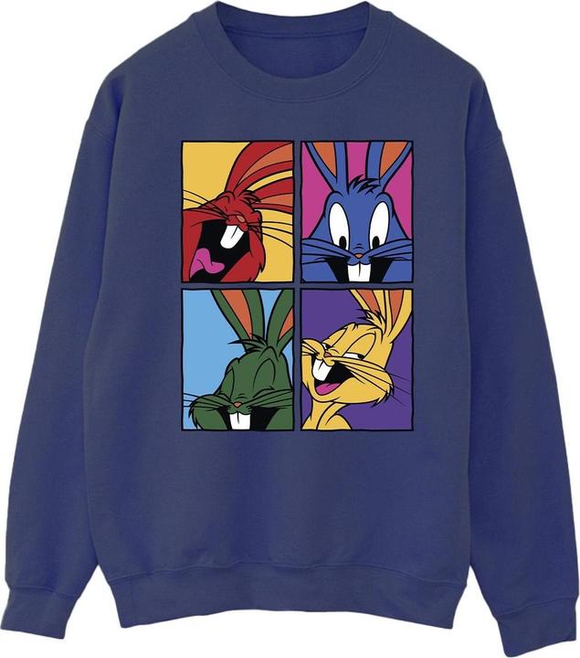 Actual product image Looney Tunes Mens Bugs Pop Art Sweatshirt (S)
