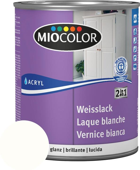 Produktbild Miocolor Acryl Weisslack glanz (Reinweiss, 0.75 l)