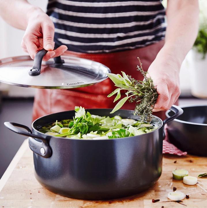 Produktbild Greenpan Topf mit Deckel CRAFT 24 cm – 4,9 l (Kochtopf, Aluminium)