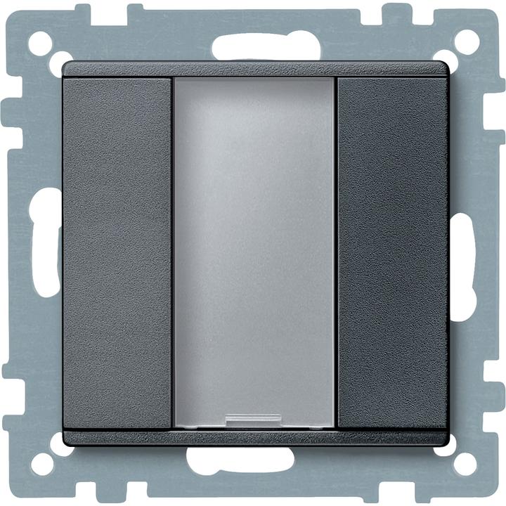 Actual product image Schneider Push-button 1-gang plus, anthracite, System M MTN627514