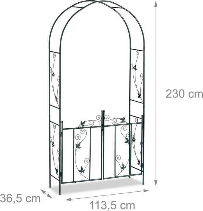 Actual product image Relaxdays Rose Arch with Gate (36.50 cm, 113.50 cm)