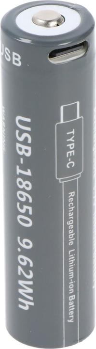 Immagine prodotto AccuCell Cella rotonda 18650, ioni di litio, 3,7V, 2600mAh, 9,6Wh, con porta di ricarica USB-C (1 pz., 18650, 2600 mAh)