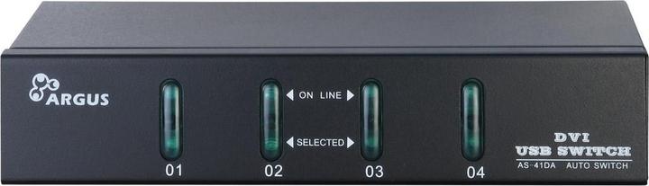 Produktbild Intertech KVM KVM-AS-41DA 4x DVI-I 8x 3pol 3,5mm Klinke 2x USB