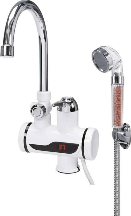 Produktbild Fala Wasserhahn Durchlauferhitzer | Waschtischmontage | 3KW | mit Duschbrause & Display | 75923