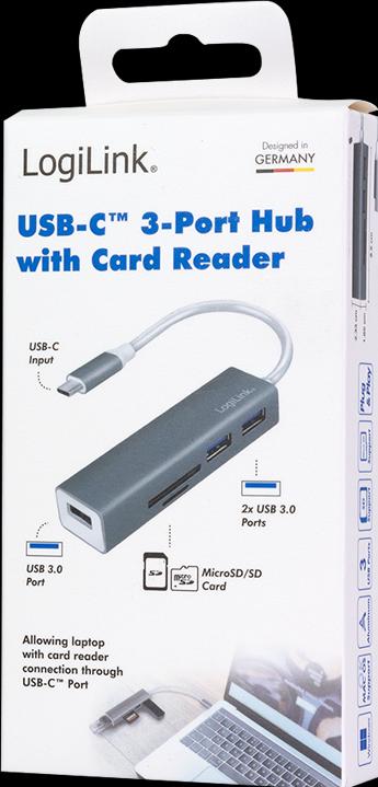 Produktbild LogiLink UA0305 (USB-C, 3 Ports)