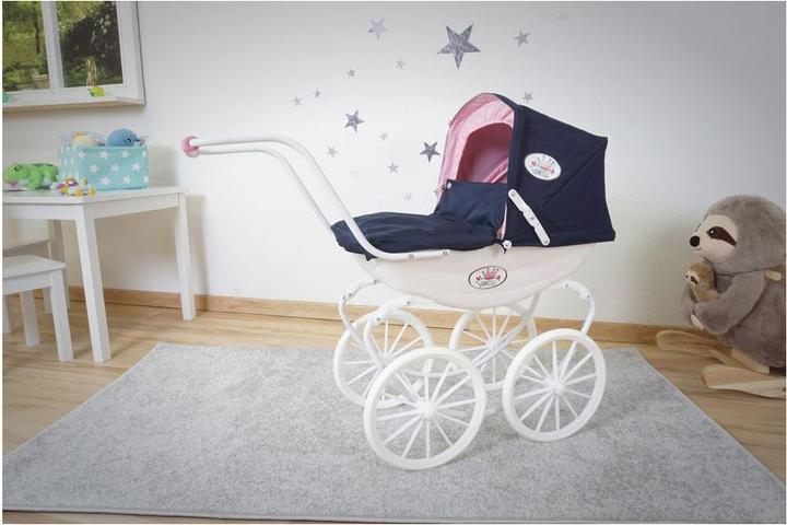 Image du produit Knorrtoys Poussette de poupée Classic pram bleu marine/rose/princesse