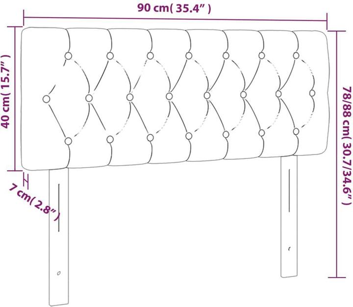 Actual product image VidaXL Mathew (90 x 7 x 78/88 cm)