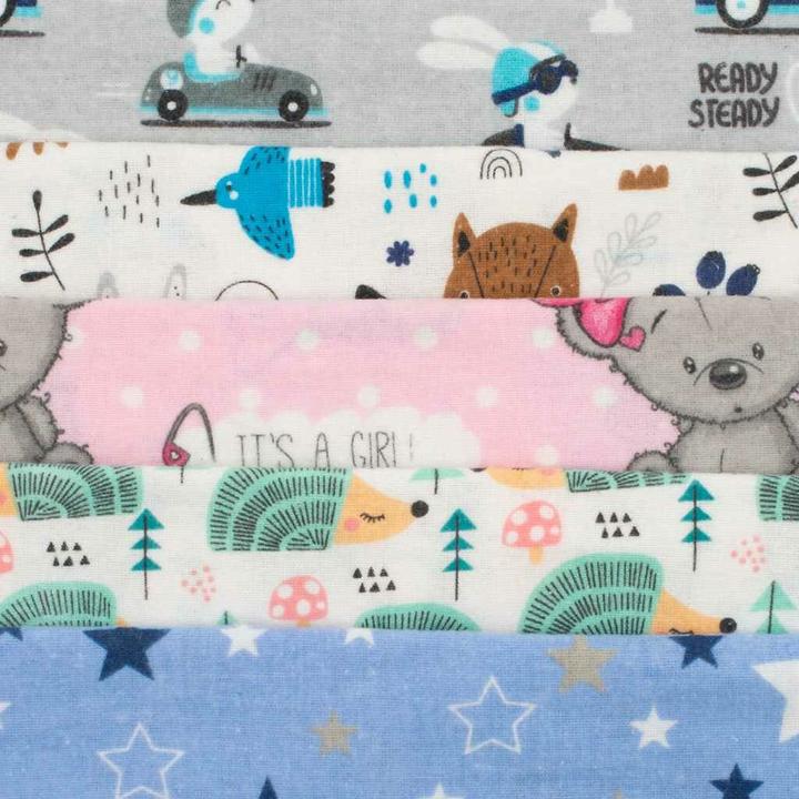 Image du produit New Baby Flanellwindeln mit Aufdruck 70x80 cm 10 Stück (70 cm, 80 cm)