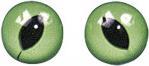 Immagine prodotto Rayher Occhi di gatto in plastica, verde / nero, ø 8 mm
