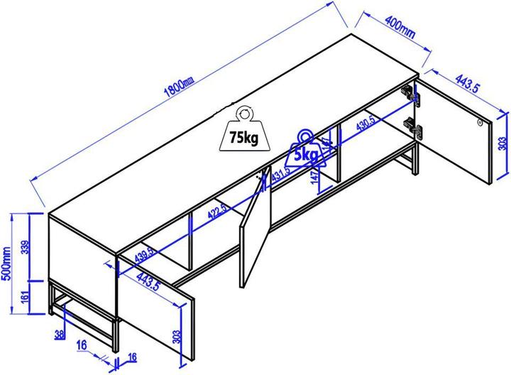 Actual product image Vente-unique Caratana (180 x 50 x 40 cm)