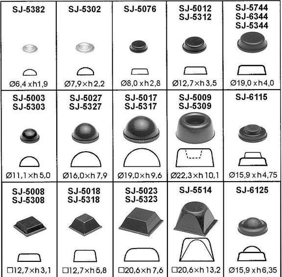 Image du produit 3M Pieds en caoutchouc (56 pièce(s))