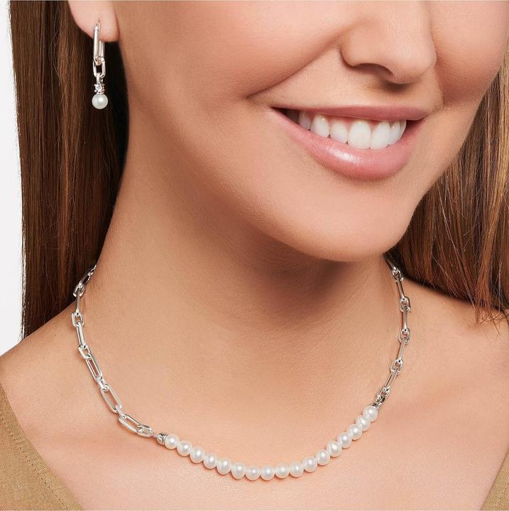 Image du produit Thomas Sabo Créoles maillons et perles argent (Argent 925)