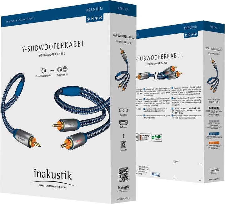Actual product image Inakustik Premium Y-Subwoofer cable (2 m, Cinch)