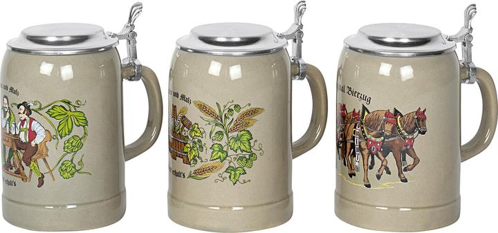 Domex Bierseidel Kannenbäcker mit Flachzinndeckel (0.50 l, 1 x)