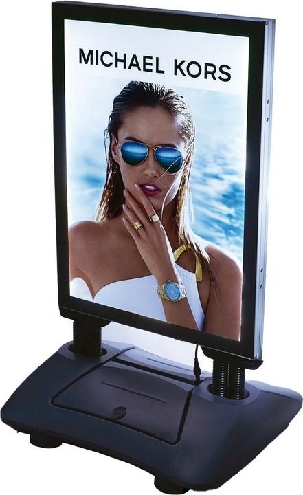 Actual product image Update Displays Customer stopper WindPro LED silver DIN A1 2 compartments (A1)