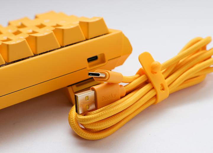 Actual product image Ducky One 3 Yellow SF Gaming Keyboard, RGB LED - MX-Red (US) (US, Cable)