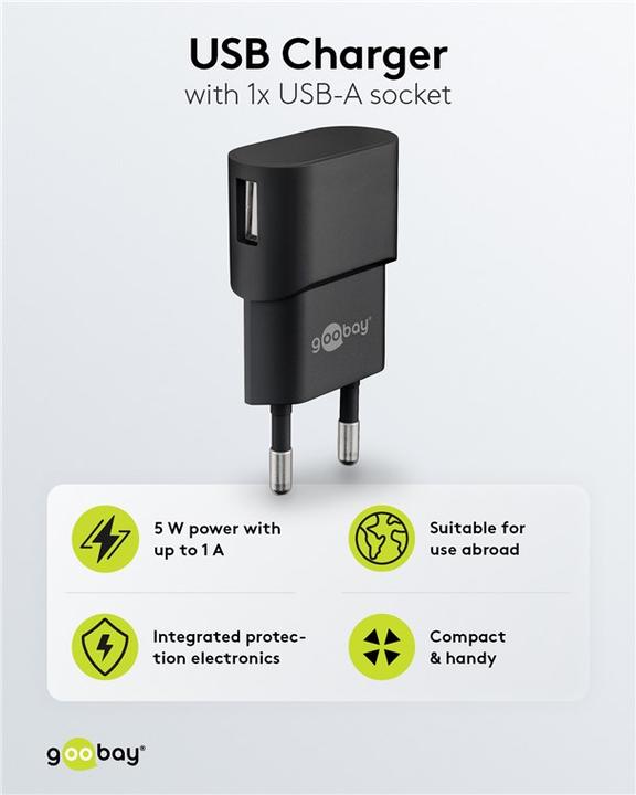 Produktbild Goobay USB A Charger (5 W)