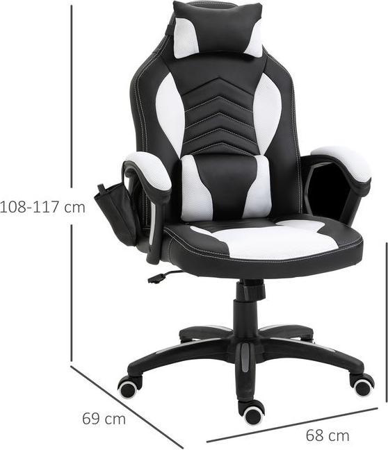 Produktbild SportNow Bürostuhl Gaming Stuhl mit Massage- und Wärmefunktion
