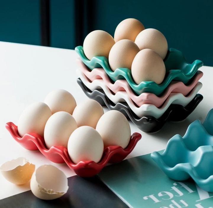 Actual product image Homerely Elegant ceramic egg cup with 6 compartments (1 x)