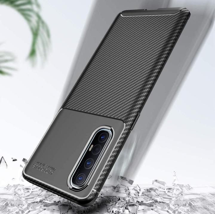 Produktbild Screenguard Oppo Find X2 Neo Hülle Carbon Design TPU Case (Oppo Find X2 Neo)