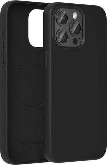 Actual product image Vention KUFB0-40 Silicone Case for iPhone 15 Pro Max (black) (Apple iPhone 15 Pro Max)