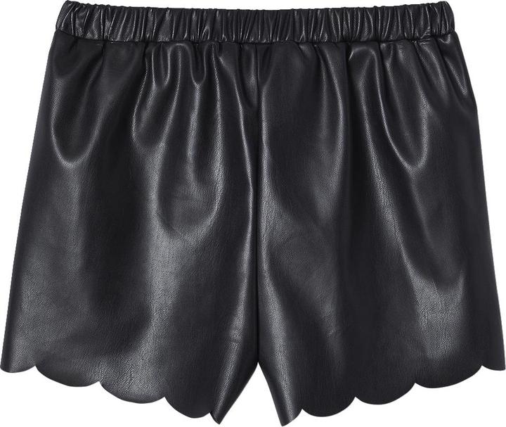 Actual product image Vertbaudet Girls' shorts in imitation leather with elasticated waistband (92)