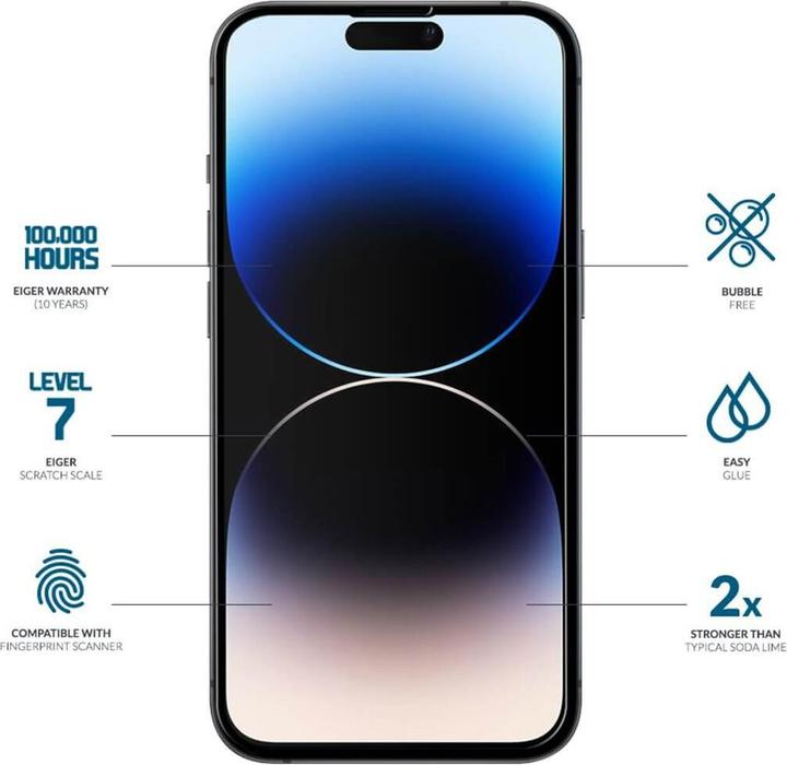 Actual product image Eiger Clear Edge (1 Piece, Apple iPhone 14 Pro)