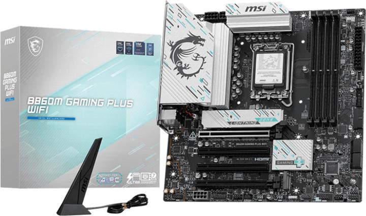 Image du produit MSI B860M GAMING PLUS WIFI LGA1851 MB (Prise S1, Intel B860, mATX)
