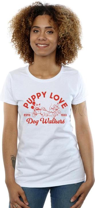 Actual product image Disney Womens/Ladies Mickey Mouse Puppy Love Cotton T-Shirt (XL)