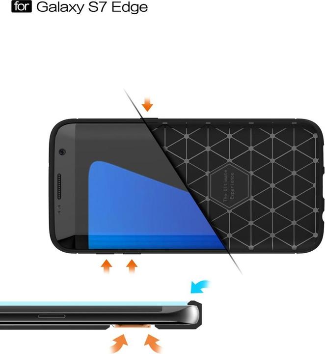 Actual product image König Design Mobile Phone Case for Samsung Galaxy S7 Edge Protective Case Backcover Bumper Cases Black (Samsung Galaxy S7 Edge)