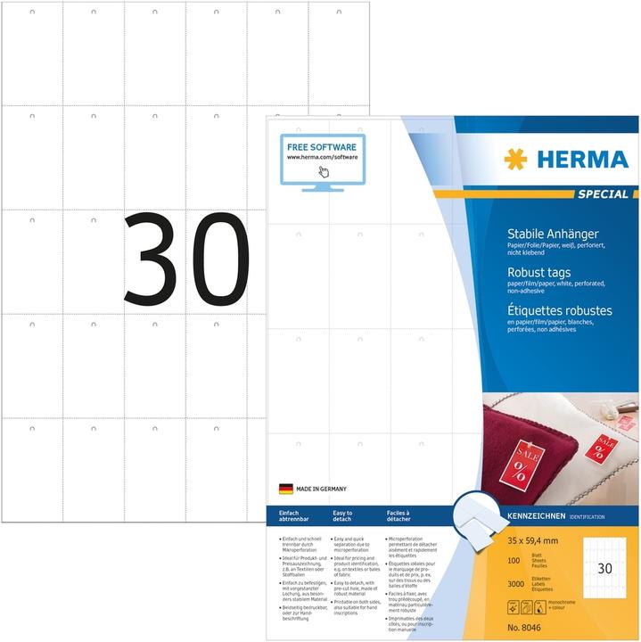Produktbild HERMA Anhänge-Etiketten A4