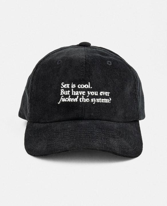 Plakativ «F the System» Corduroy Cap Black