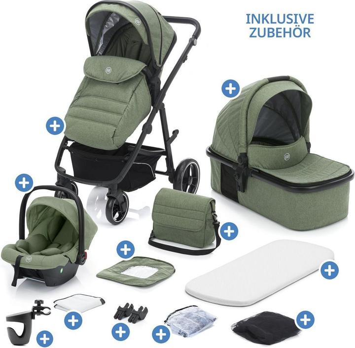 Produktbild Fillikid Kinderwagen 3 in 1 3-1 Kombi-Kinderwagen-Set Fill Jaguar mit