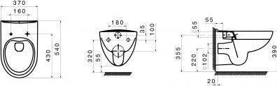 Immagine prodotto ROCA Wc Victoria Rimless + Sedile Sc