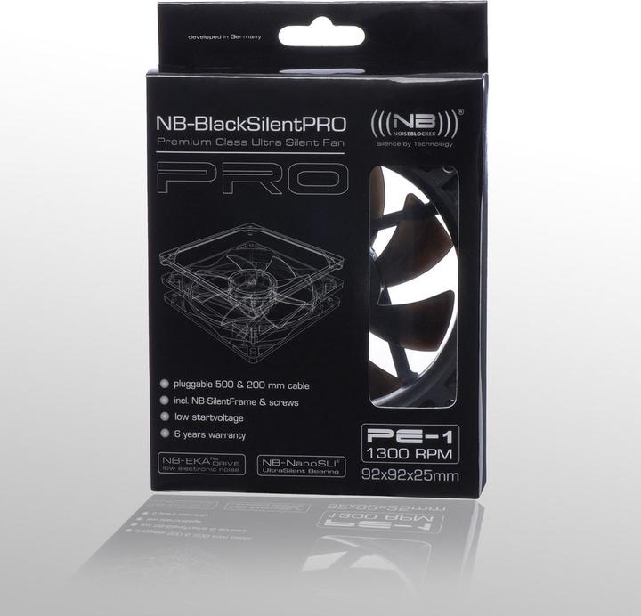 Actual product image Noiseblocker BlackSilentPRO PE-1 (92 mm, 1 x)