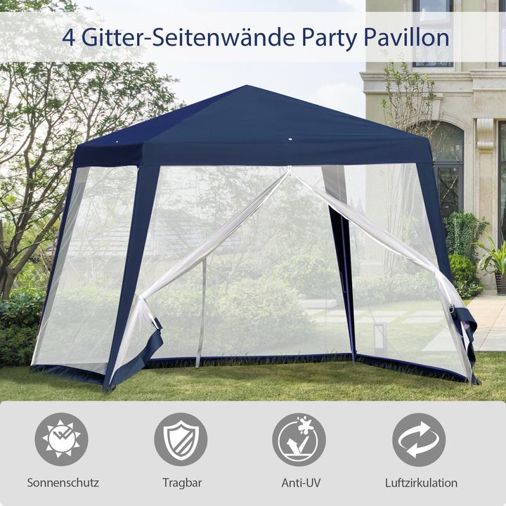 Immagine prodotto Outsunny Padiglione con zanzariera (300 cm, 300 cm)