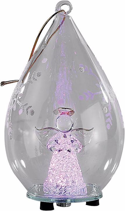 Produktbild Lunartec Mundgeblasene LED-Glas-Ornamente in Tropfenform, 2er-Set (2 -teilig)