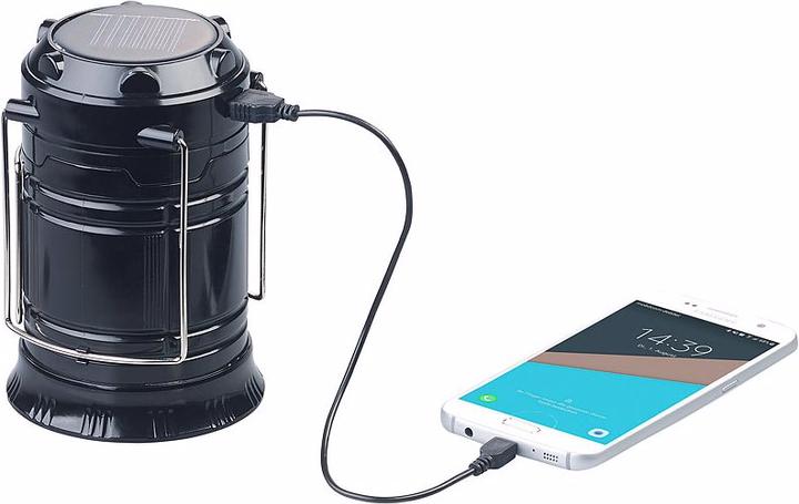 Produktbild Semptec 3in1-Solar-LED-Camping-Laterne mit Powerbank-Funktion