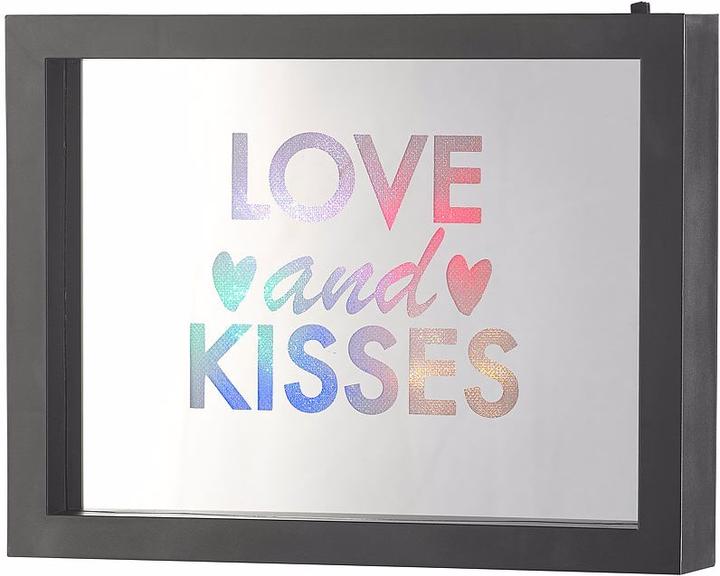 Image du produit Infactory Miroir déco avec écriture scintillante "Love and Kisses (23 x 18 x 4 cm)