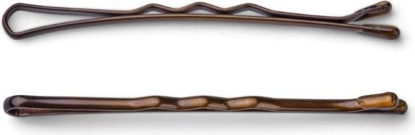 Produktbild Trisa Haarklemmen emailliert inwandig geriffelt 51mm braun 250 Stk (250 Stk.)